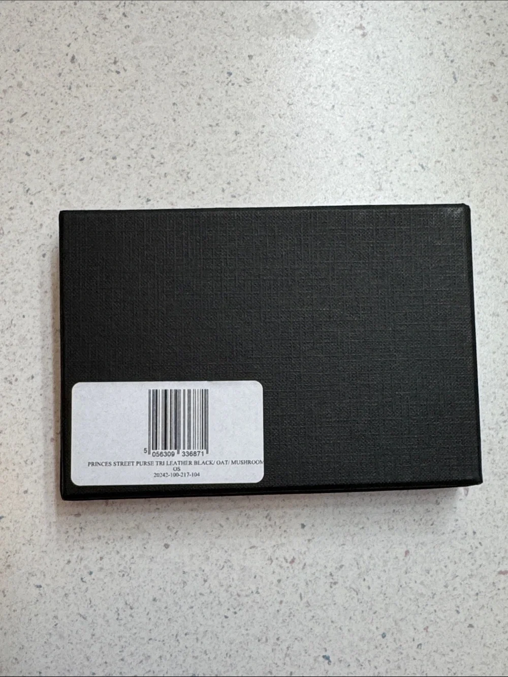 Strathberry Tri Oat/Black/Mushroom Leather Card Holder with Zipper